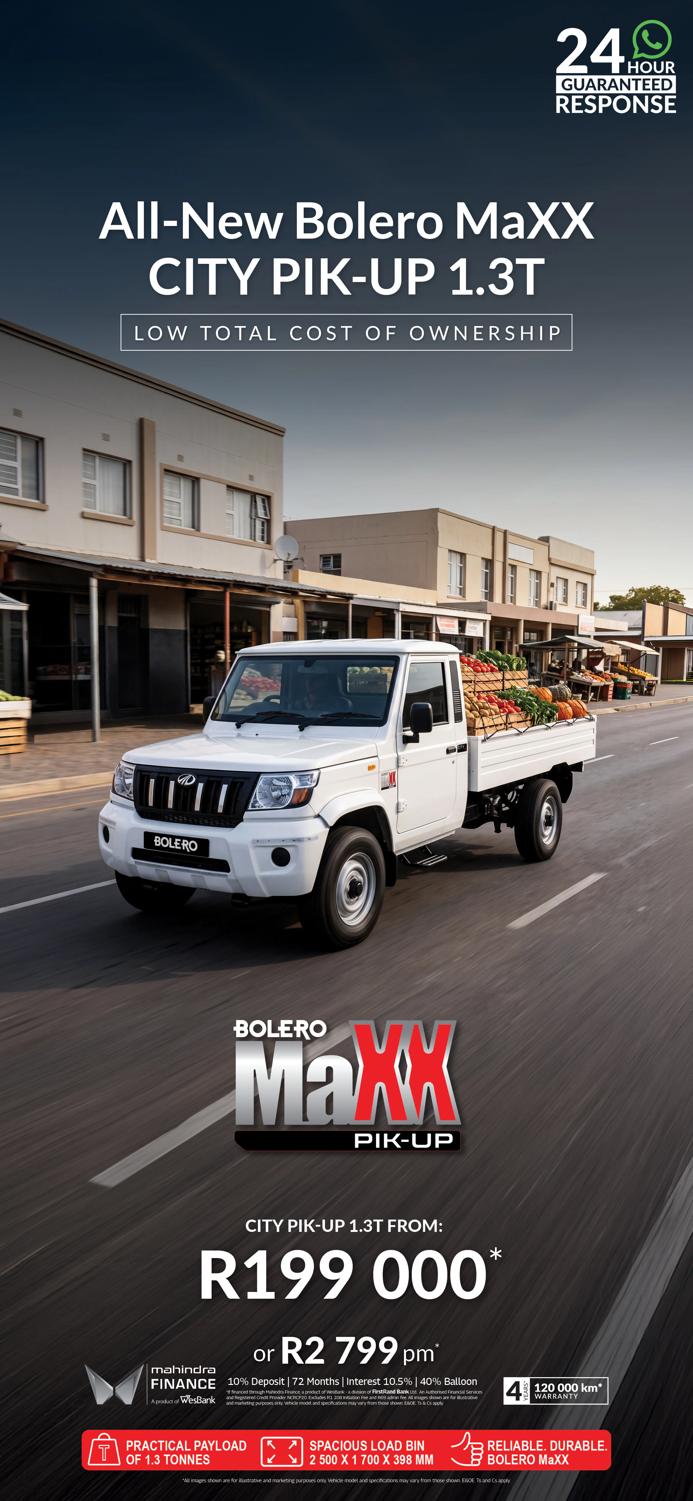 All-new Mahindra Bolero MaXX MaXX City Pik-Up 1.3T offer