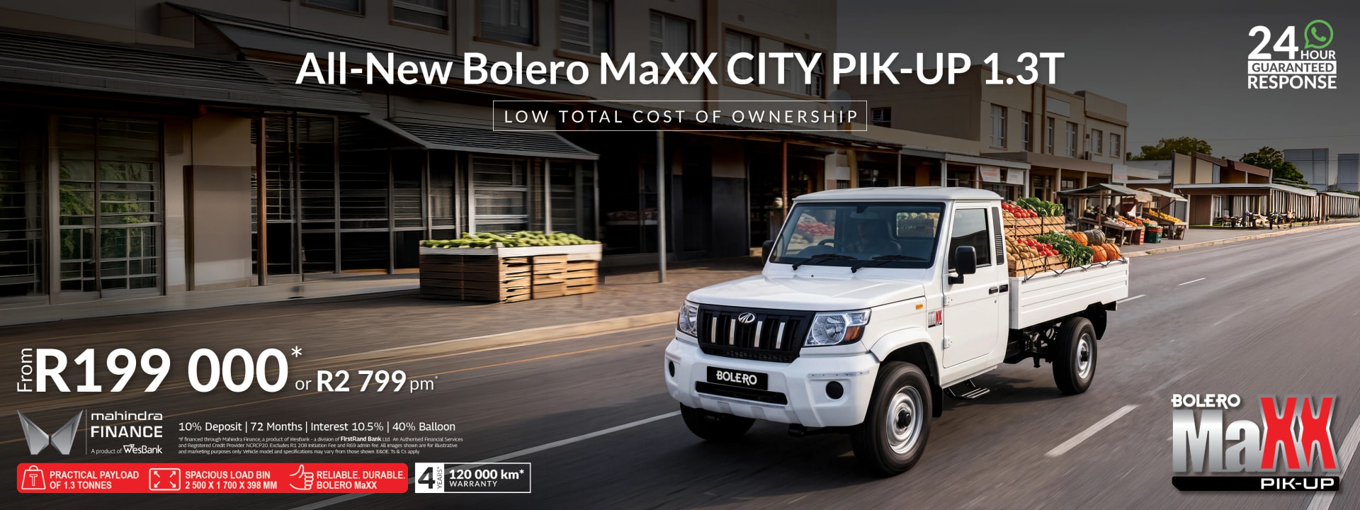 All-new Mahindra Bolero MaXX MaXX City Pik-Up 1.3T offer