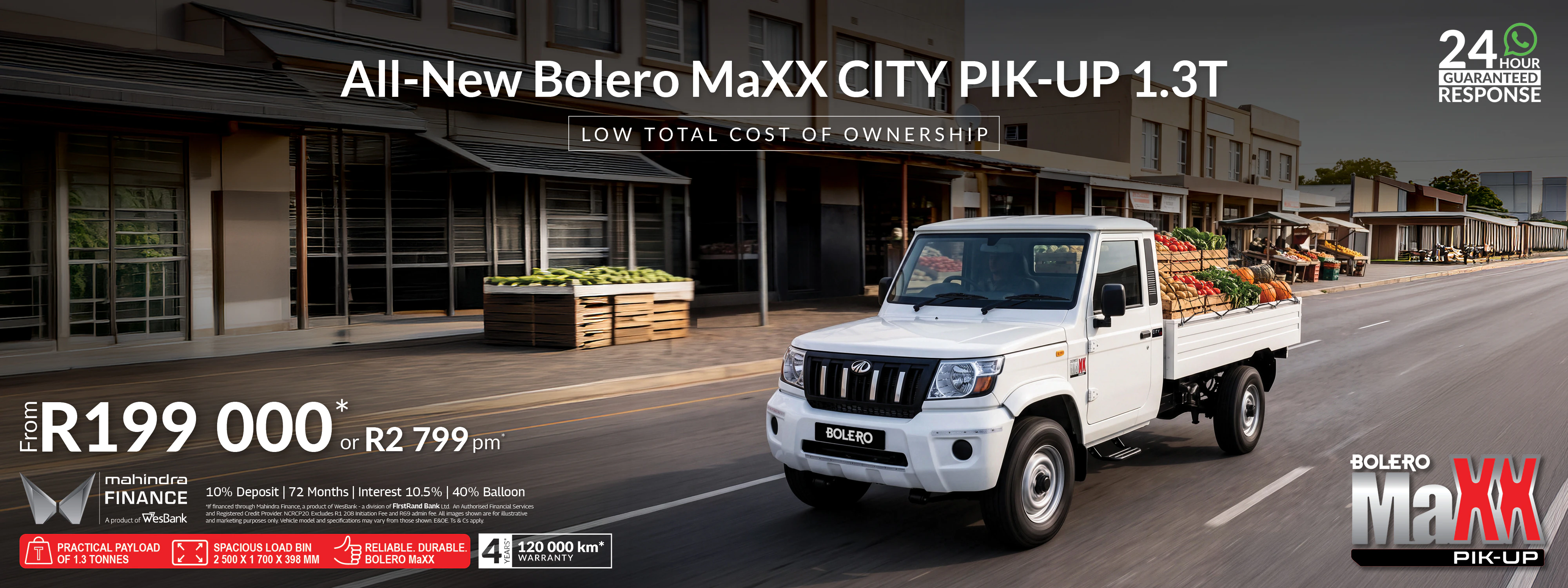 All-new Mahindra Bolero MaXX MaXX City Pik-Up 1.3T offer