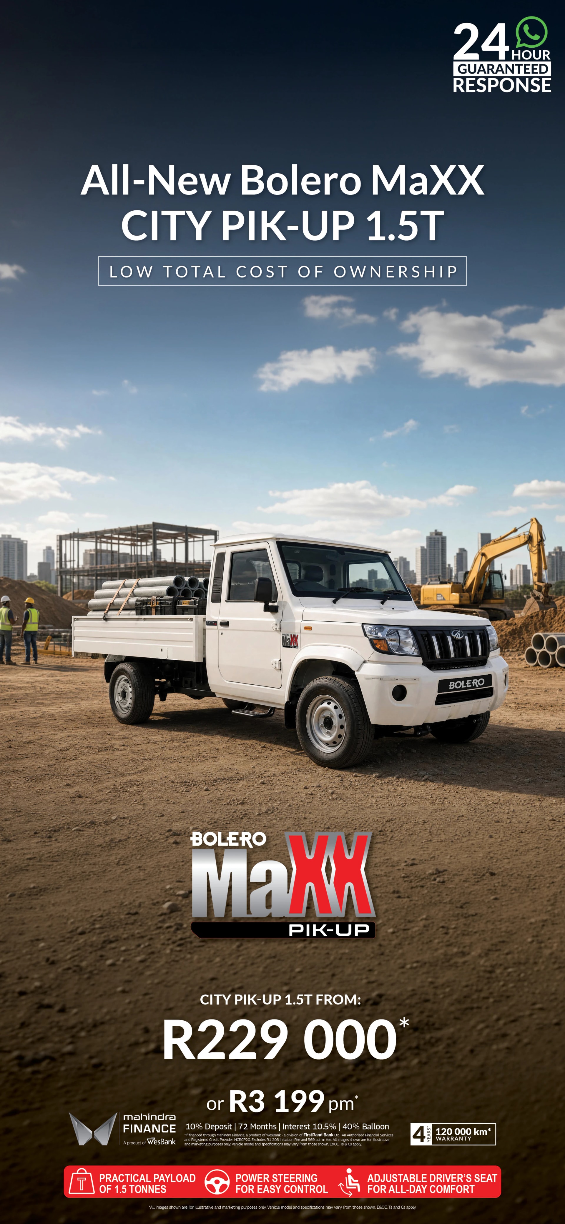 All-new Mahindra Bolero MaXX MaXX City Pik-Up 1.5T offer