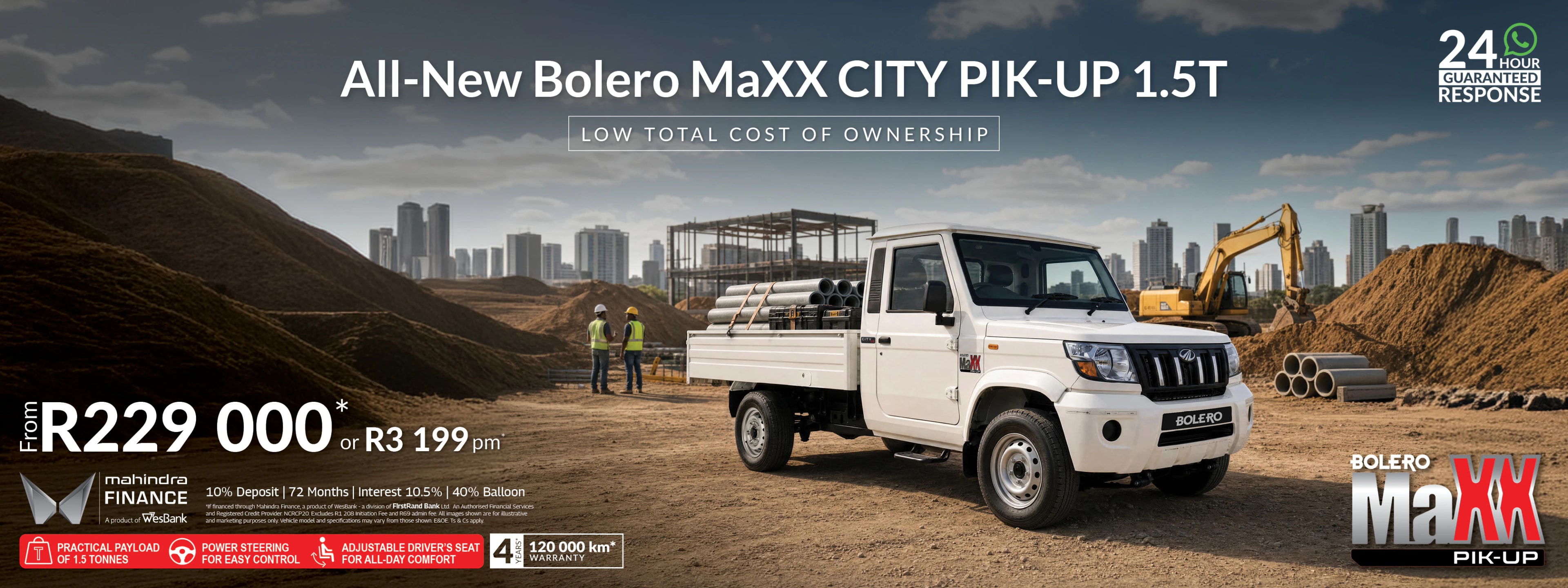 All-new Mahindra Bolero MaXX MaXX City Pik-Up 1.5T offer