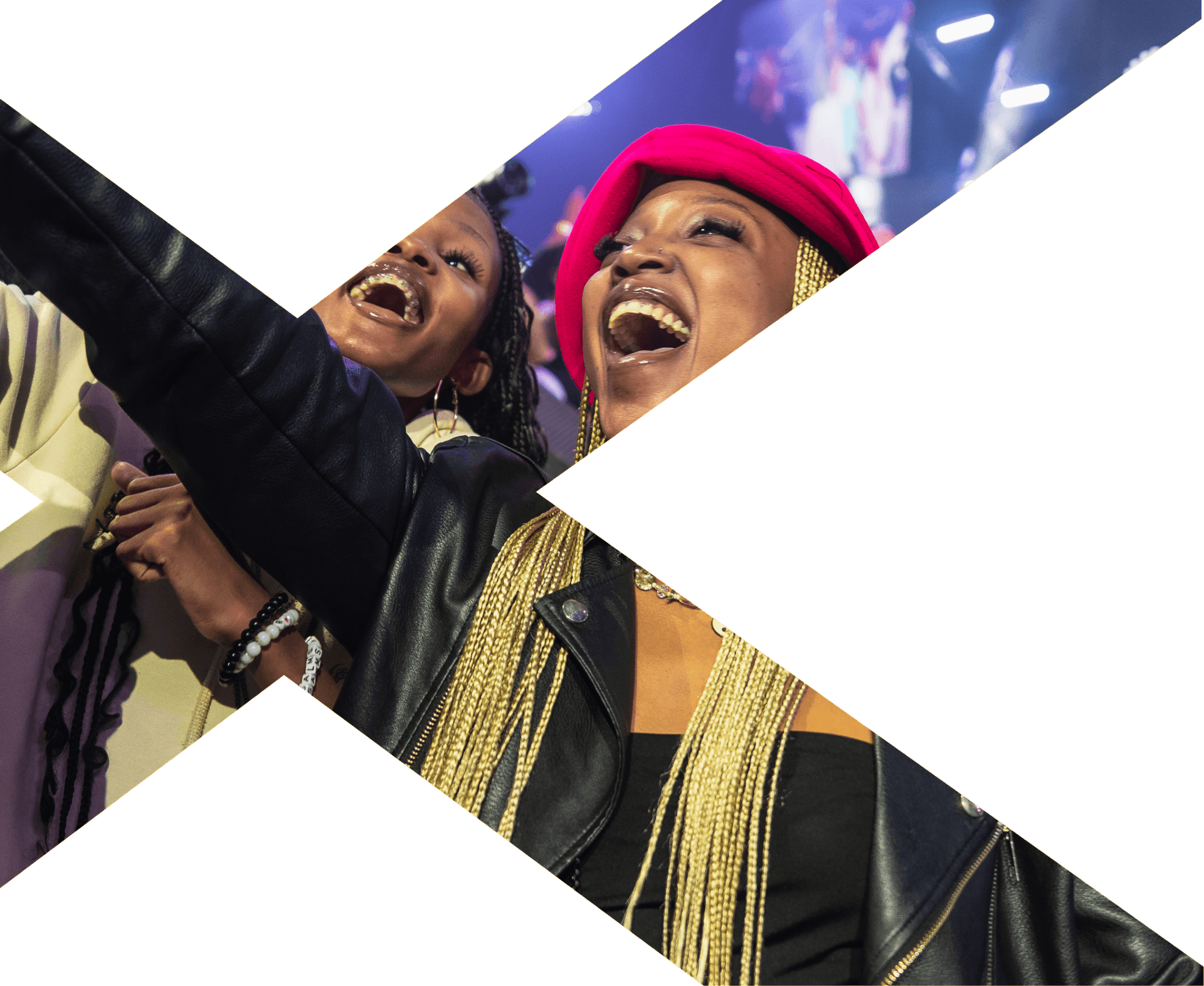 Festival-goers cheering at Mahindra Fusion Fest
