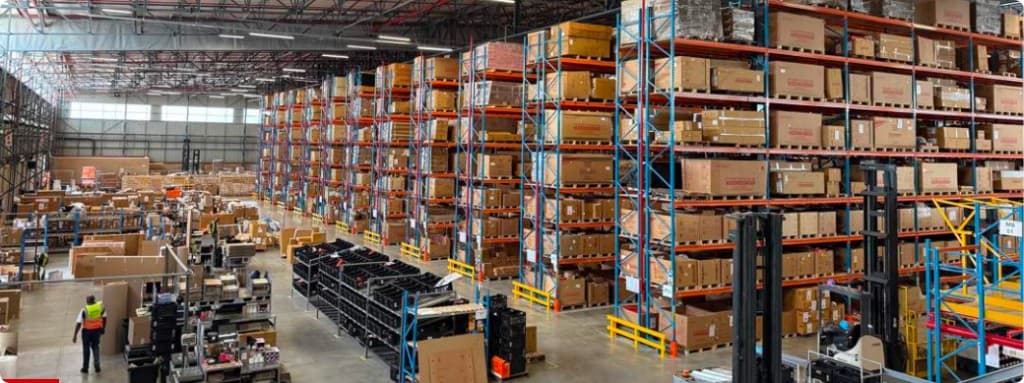 Mahindra fleet parts distribution warehouse