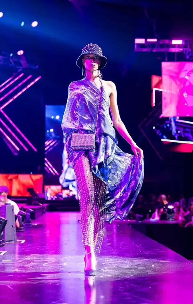 Model on the runway at Mahindra Fusion Fest